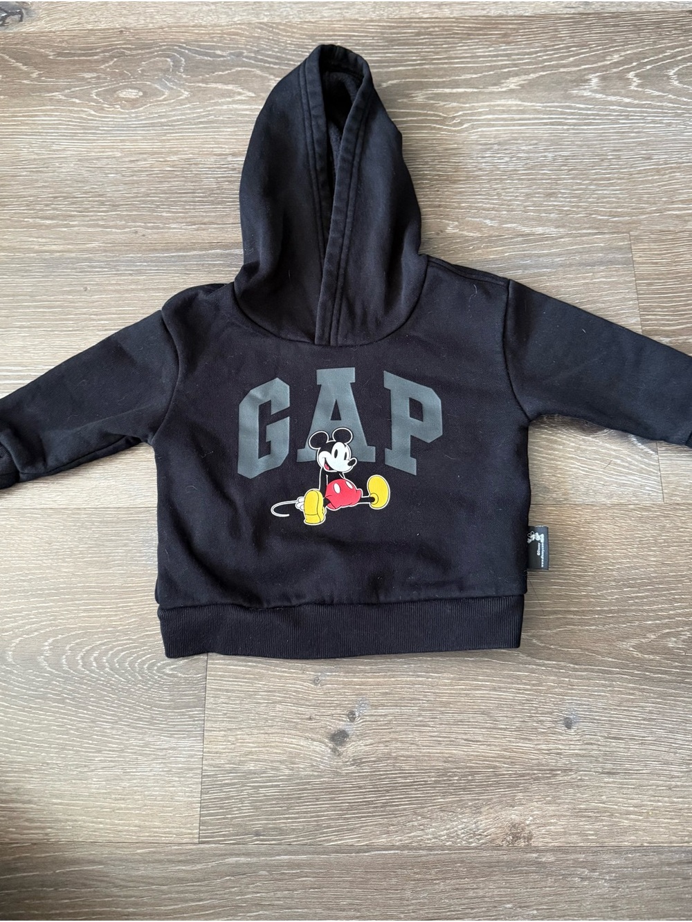 GAP Black Hoodie with Mickey Mouse Graphic